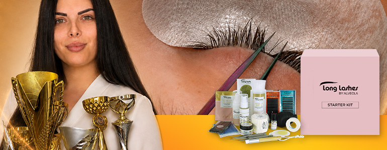 Long Lashes Szempillaépítő alaptanfolyam - 1D MAXI csomaggal - UV LED bemutatóval